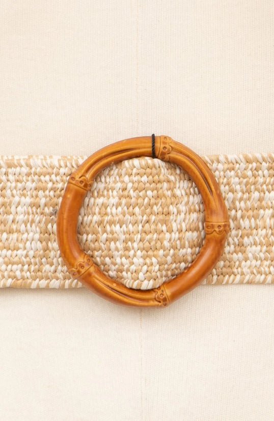 Molly Bracken Braided Belt with Wooden Buckle - Fleur - De - Lis Boutique