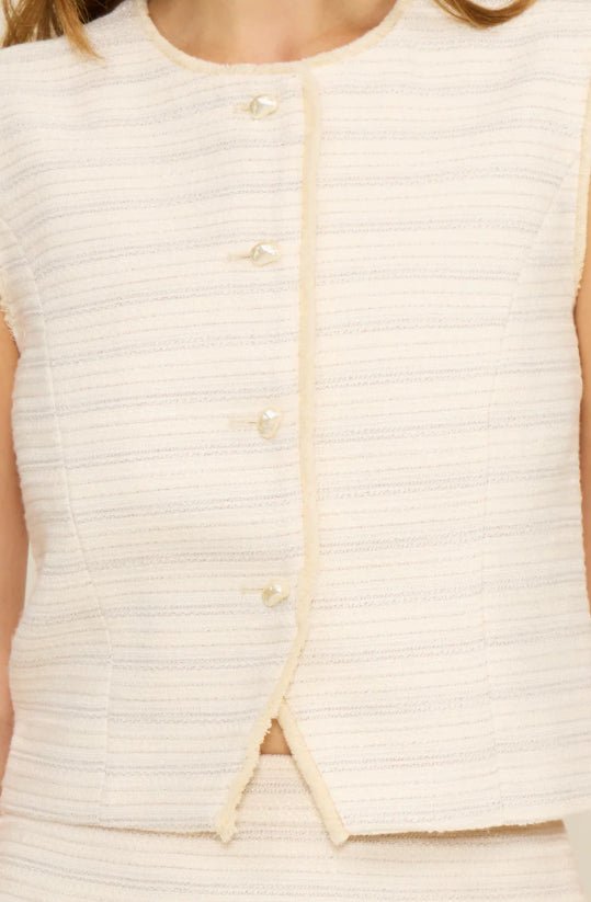 Lucy Paris Raeann Vest Cream - Fleur - De - Lis Boutique