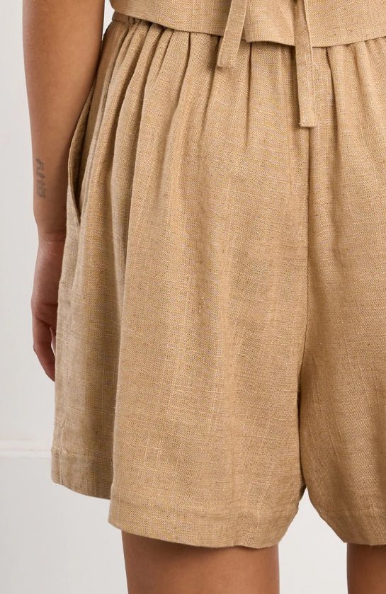 Molly Bracken Woven Shorts Beige - Fleur - De - Lis Boutique