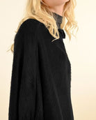 Soft Poncho Black - Fleur - De - Lis Boutique