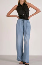 Elan Drawstring Pants Blue - Fleur - De - Lis Boutique