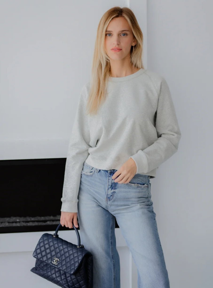 The Perfect Cotton Crew Neck Sweatshirt - Fleur - De - Lis Boutique