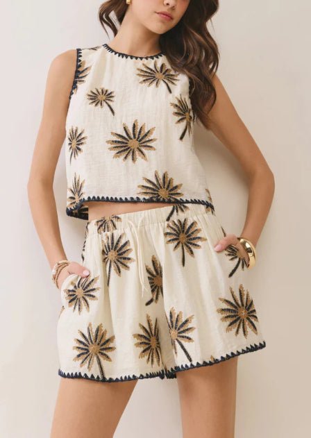 TCEC Embroidered Palm Tank - Fleur-De-Lis Boutique