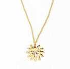 Ink + Alloy Lane Sun Brass Pendant Necklace - Fleur - De - Lis Boutique