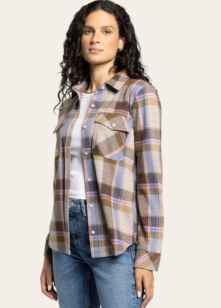 Cassian Shirt Sand Brown Plaid - Fleur - De - Lis Boutique
