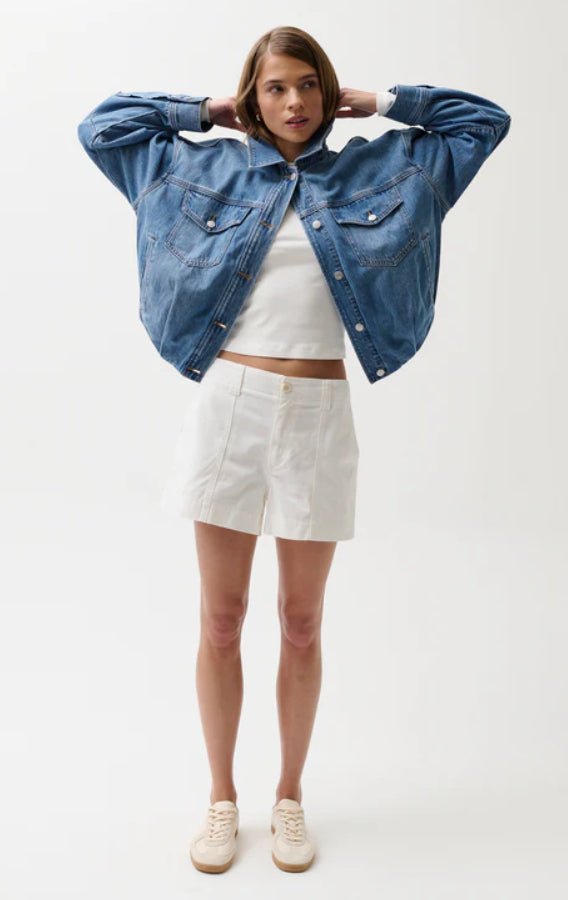 Pistola Mason White Shorts - Fleur - De - Lis Boutique