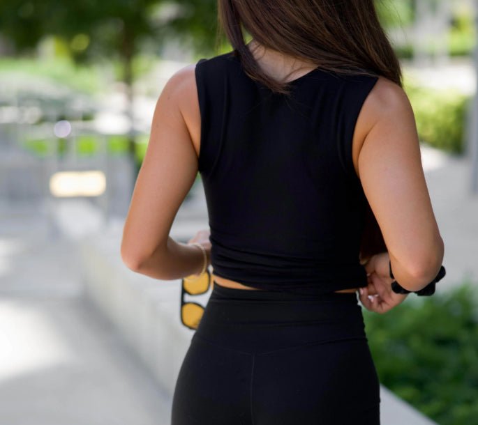 Double Layer Jac Tank Black - Fleur - De - Lis Boutique