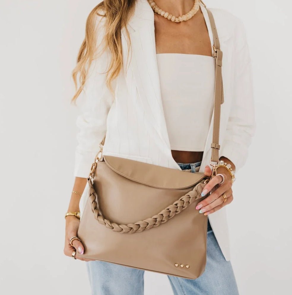 Shay Crossbody Bag Taupe - Fleur-De-Lis Boutique