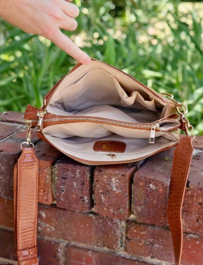 Caroline Hill Ariana Crossbody Saddle - Fleur-De-Lis Boutique