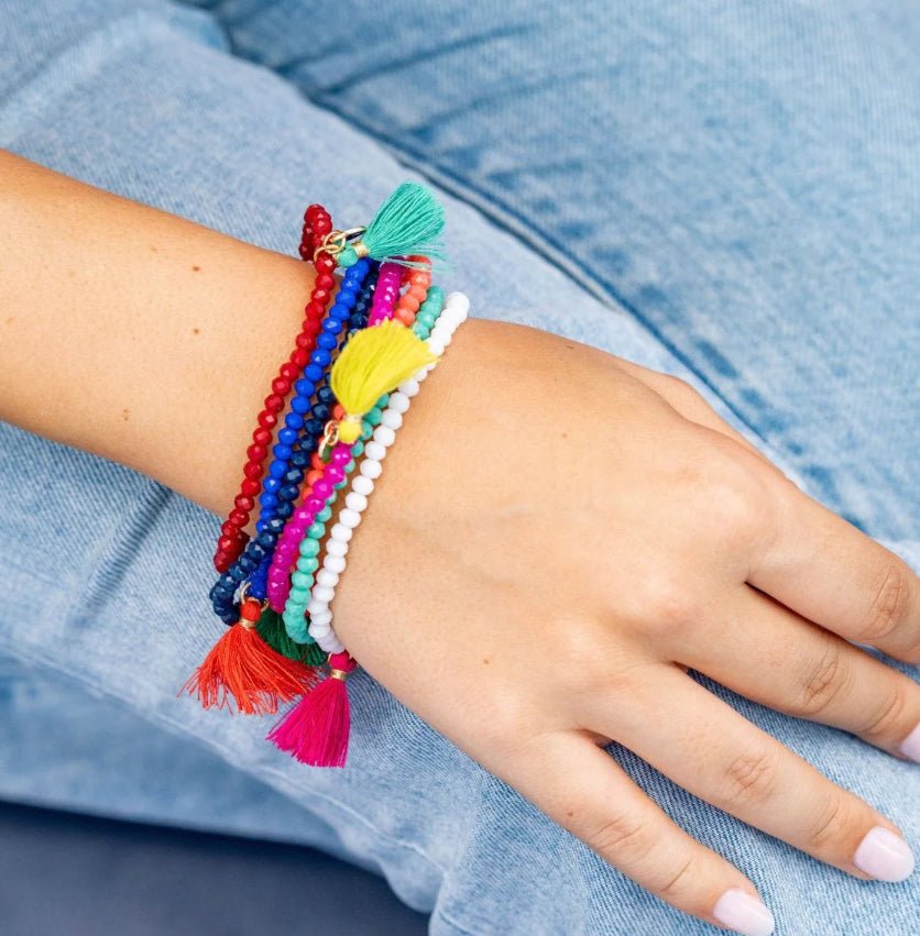 Ink + Alloy Patsy Crystal Stretch Bracelet Royal Blue - Fleur - De - Lis Boutique