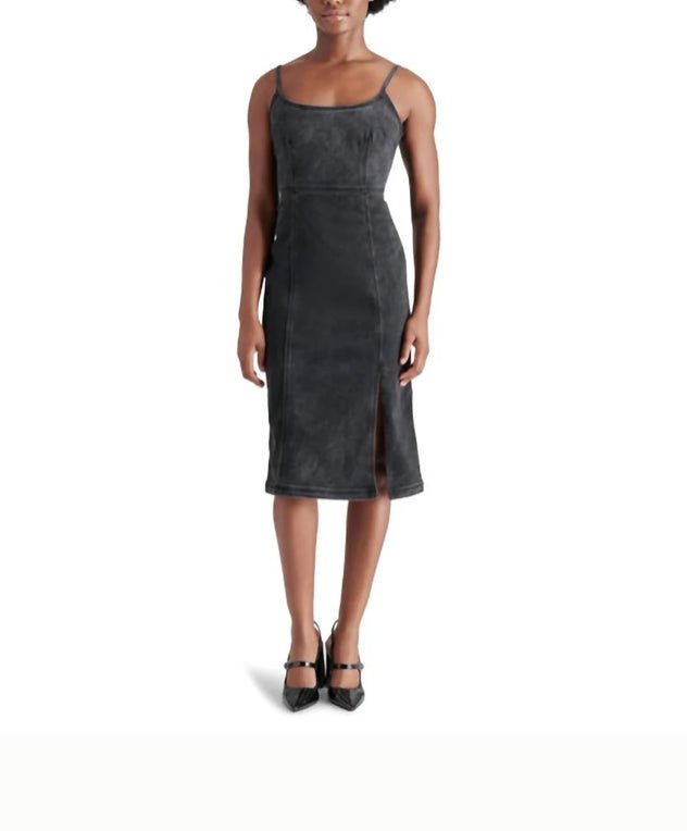 Steve Madden Giselle Denim Dress Washed Black - Fleur - De - Lis Boutique