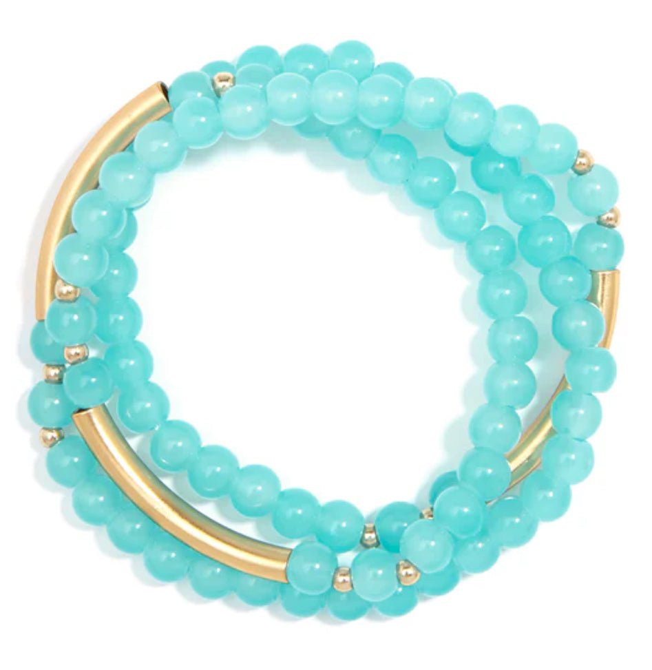 Zenzii In Glam Wrap Bracelet Blue - Fleur - De - Lis Boutique