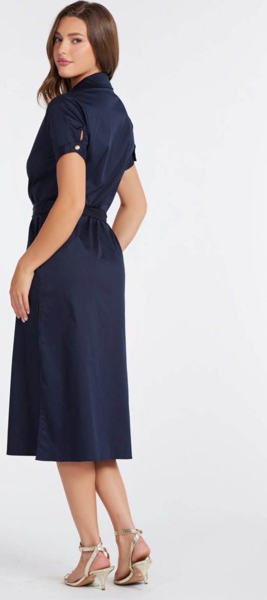 Bishop & Young Lauren Button Front Shirt Dress - Fleur - De - Lis Boutique