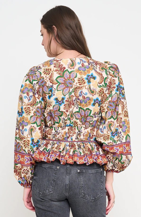 Meet Me In Santorini Regal Tapestry Top - Fleur - De - Lis Boutique