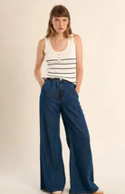 Molly Bracken Knitted Striped Tank Top - Fleur - De - Lis Boutique