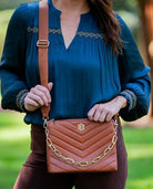 Caroline Hill Ariana Crossbody Saddle - Fleur-De-Lis Boutique