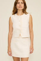 Lucy Paris Raeann Vest Cream - Fleur - De - Lis Boutique