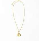 Ink + Alloy Lane Sun Brass Pendant Necklace - Fleur - De - Lis Boutique