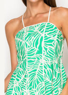 Meet Me In Santorini Verde Palms Mini Dress - Fleur - De - Lis Boutique