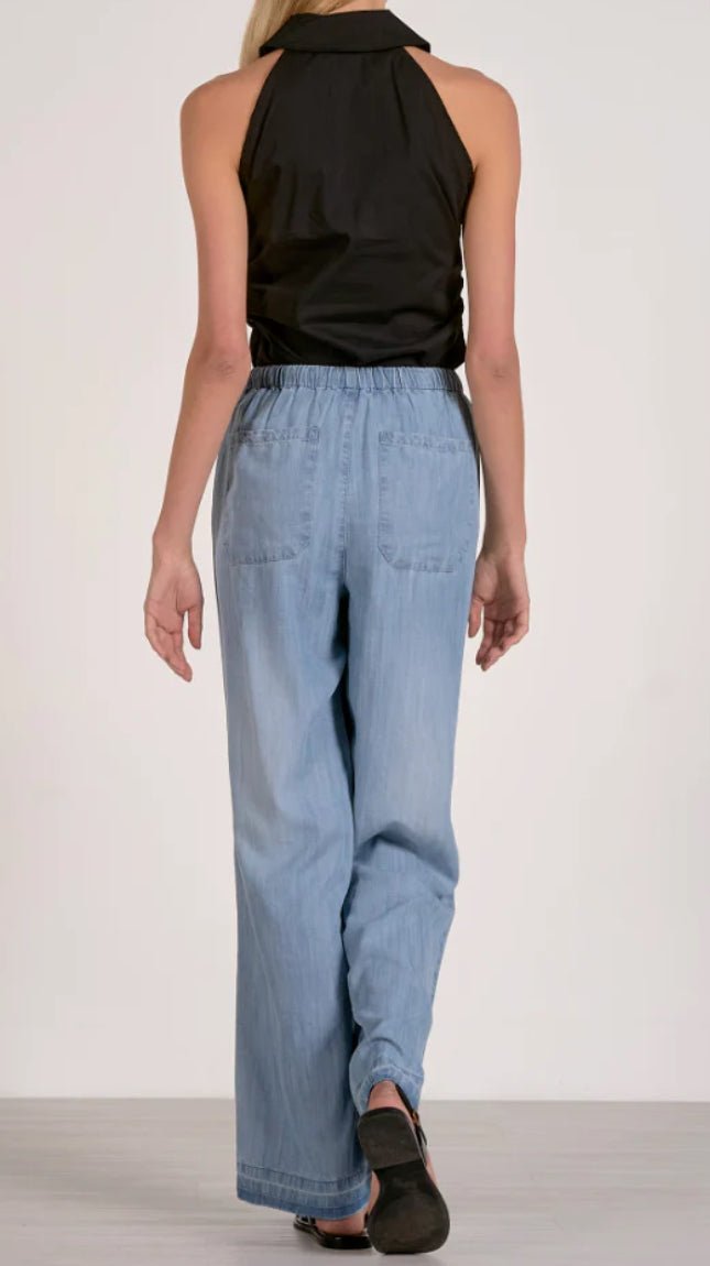 Elan Drawstring Pants Blue - Fleur - De - Lis Boutique
