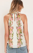 Floral Printed Woven Halter Top - Fleur-De-Lis Boutique