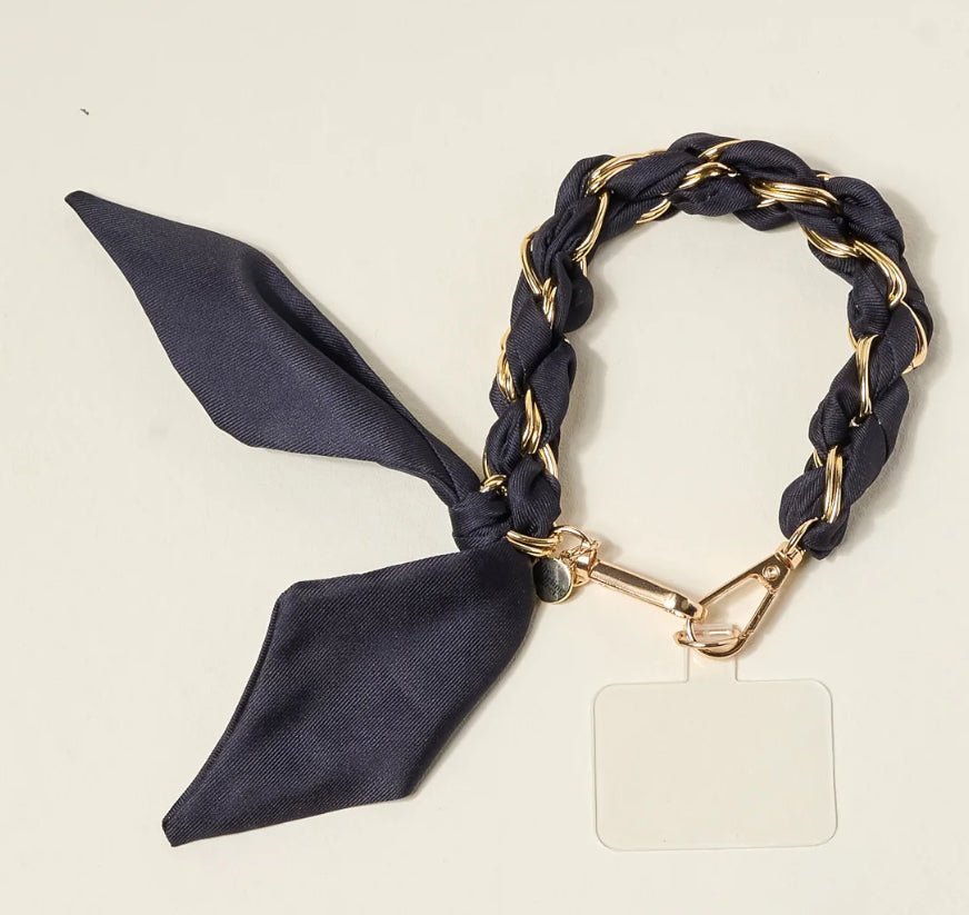Call Me Later Phone Scarf Black - Fleur-De-Lis Boutique