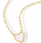 Chansutt White Heart Necklace - Fleur - De - Lis Boutique