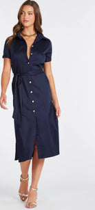 Bishop & Young Lauren Button Front Shirt Dress - Fleur - De - Lis Boutique