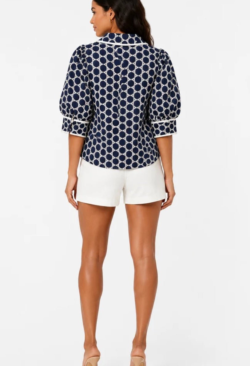 Sincerely Ours Pippa Top Marine Dot - Fleur-De-Lis Boutique