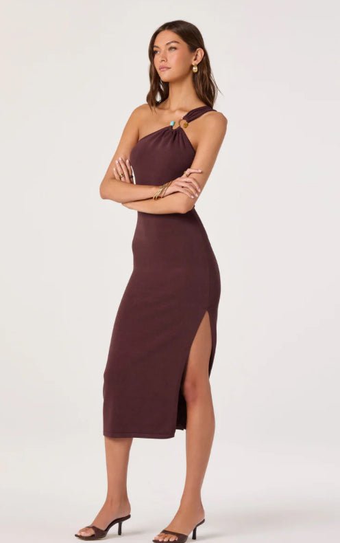 ASTR Ania Dress Brown - Fleur-De-Lis Boutique
