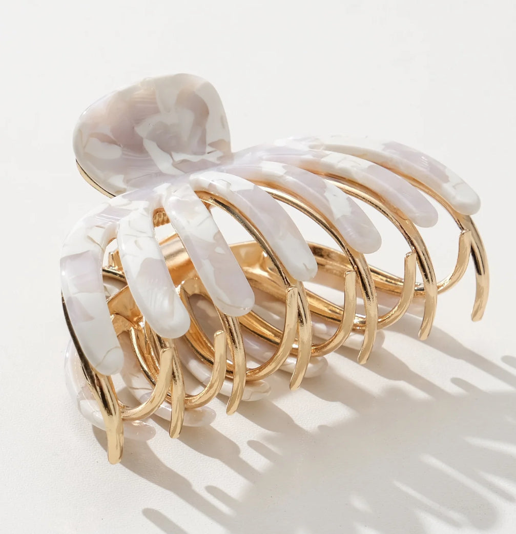 addoro Hailey Vintage Gold Metal Octopus Claw Clip