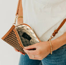 Veda Woven Crossbody and Clutch Taupe - Fleur-De-Lis Boutique