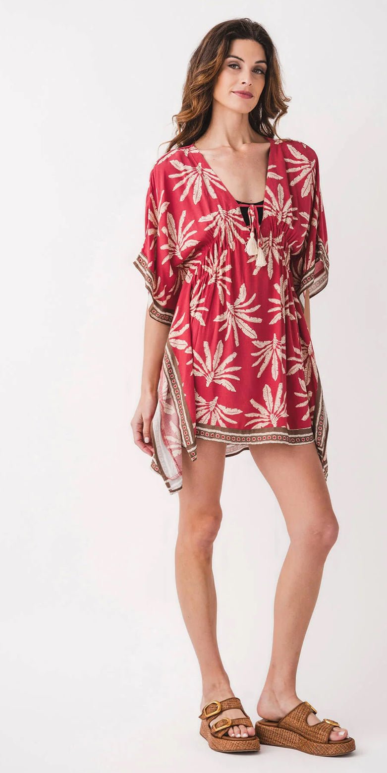 Surf Gypsy Printed Crepe Cover Up - Fleur - De - Lis Boutique