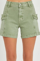 Risen Rise Cargo Shorts Olive - Fleur - De - Lis Boutique