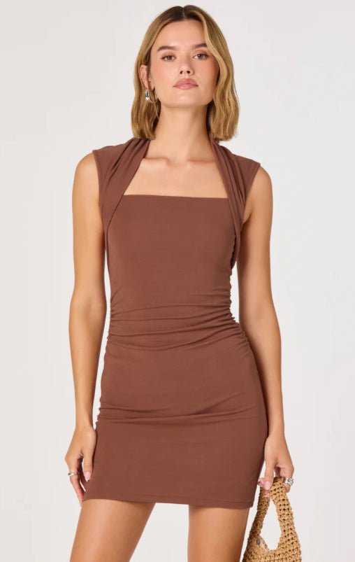 ASTR Zantanna Dress Rust Brown - Fleur-De-Lis Boutique