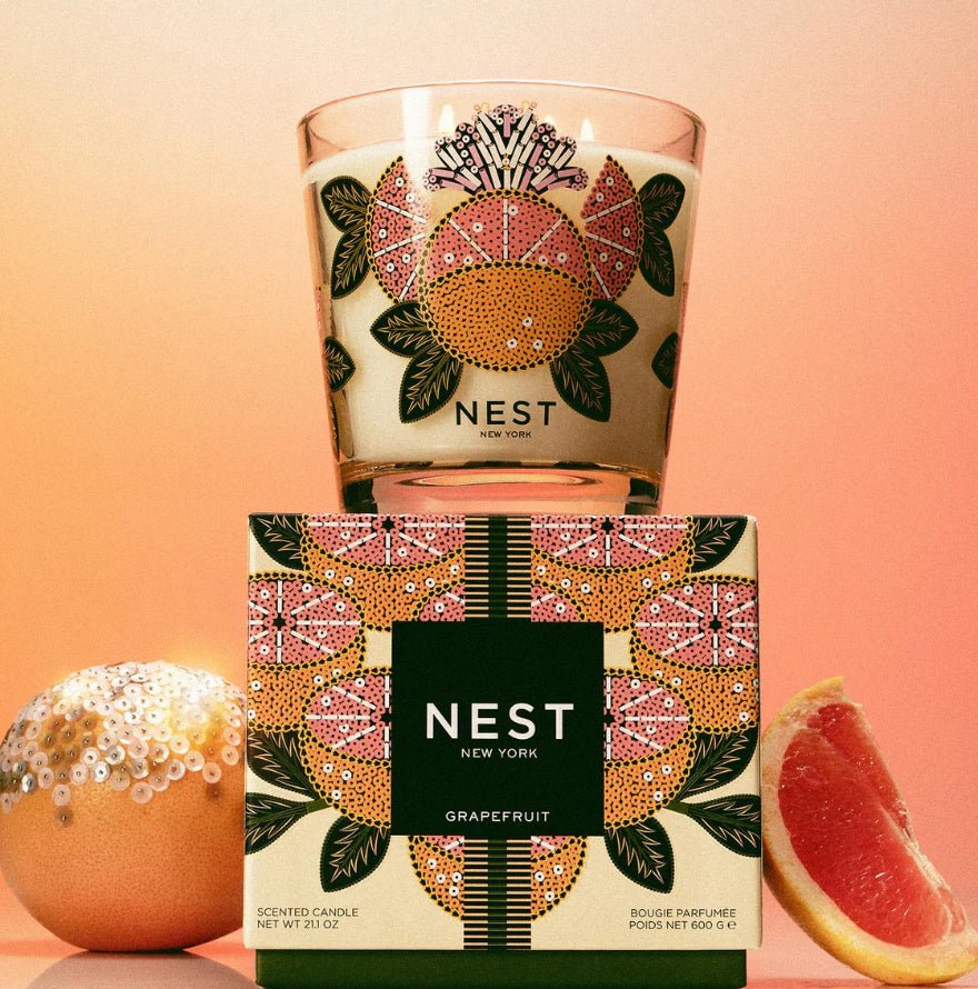 Nest Grapefruit 3 Wick Candle - Fleur - De - Lis Boutique