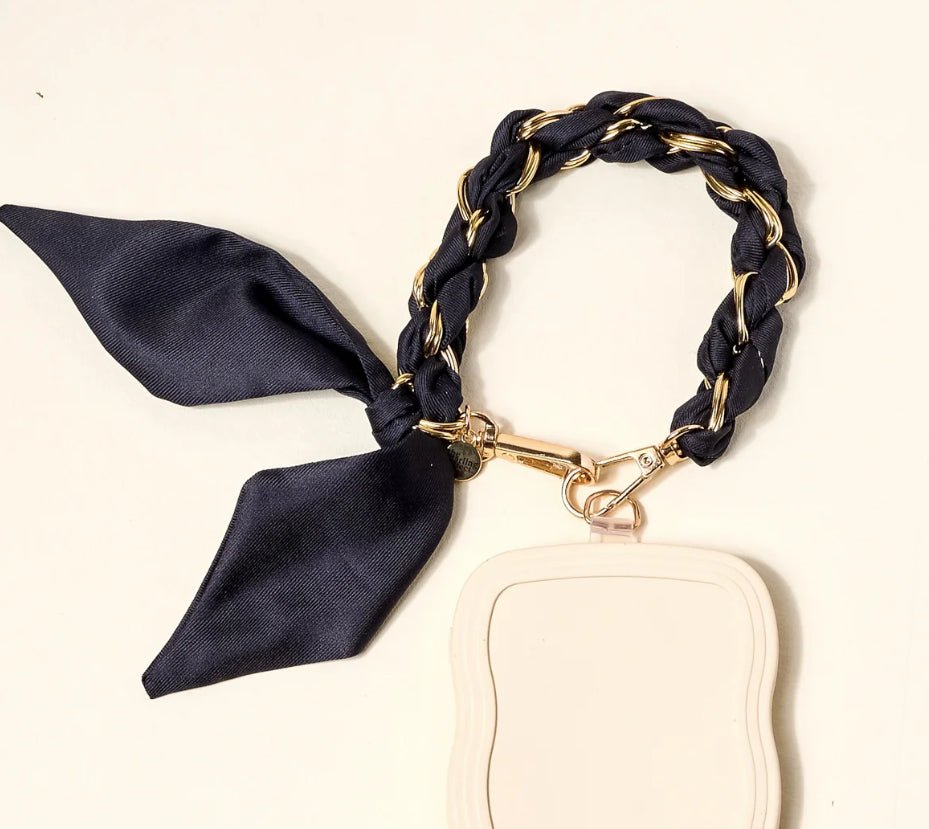 Call Me Later Phone Scarf Black - Fleur-De-Lis Boutique