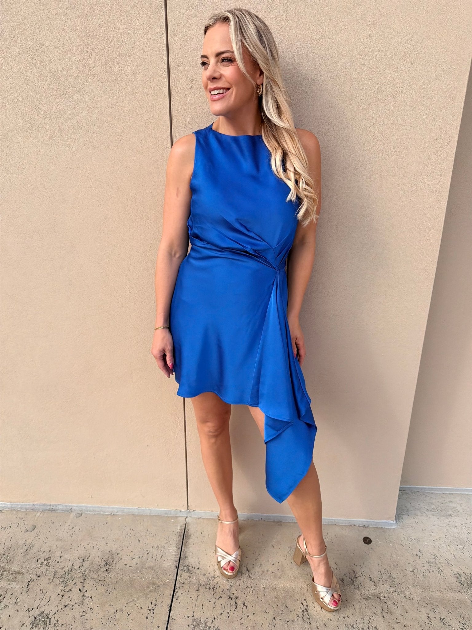 Lucy Paris Tamsin Mini Dress Cobalt - Fleur-De-Lis Boutique