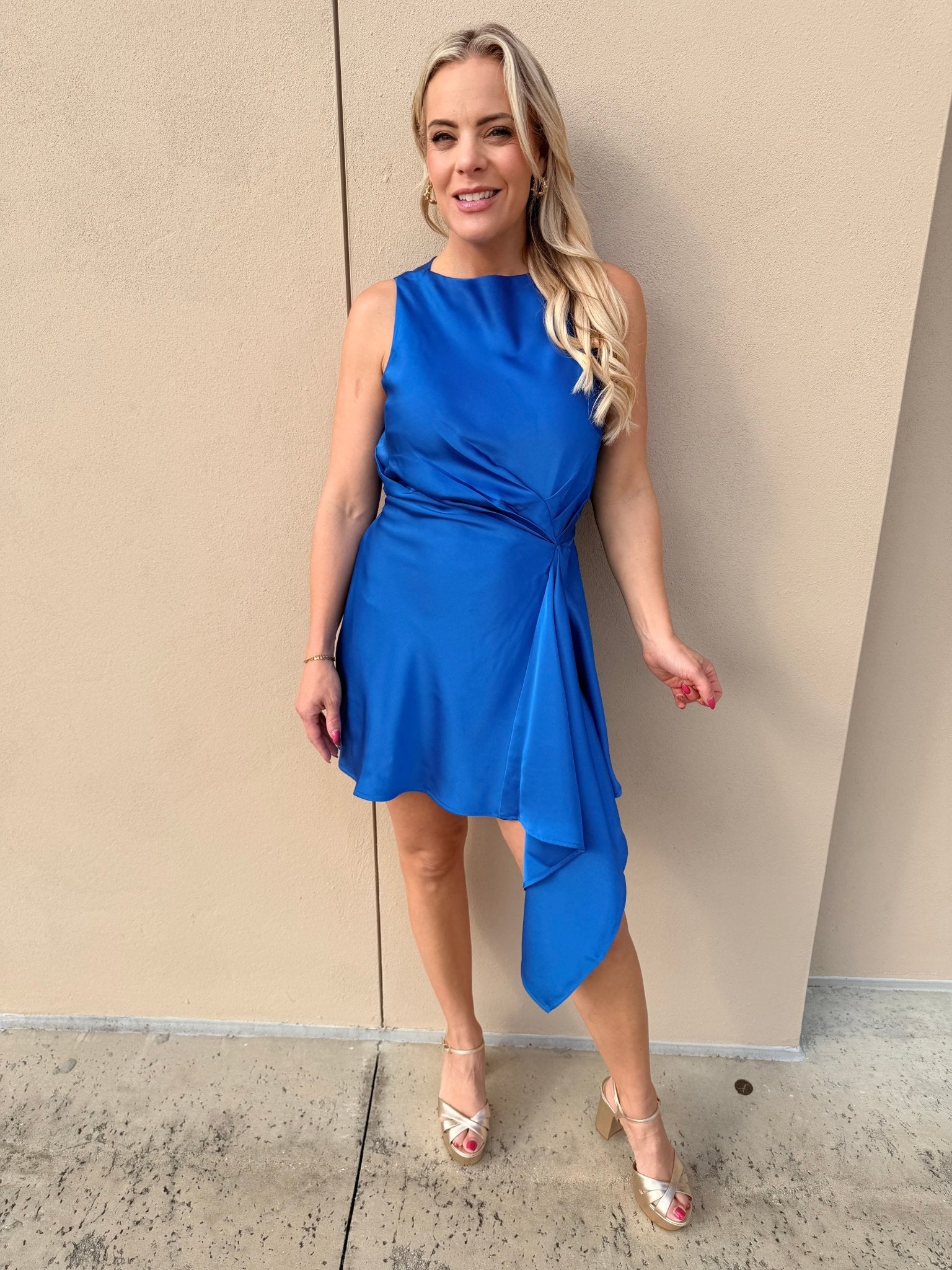 Lucy Paris Tamsin Mini Dress Cobalt - Fleur-De-Lis Boutique