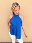Lucy Paris Helen Halter Top Colbalt - Fleur-De-Lis Boutique