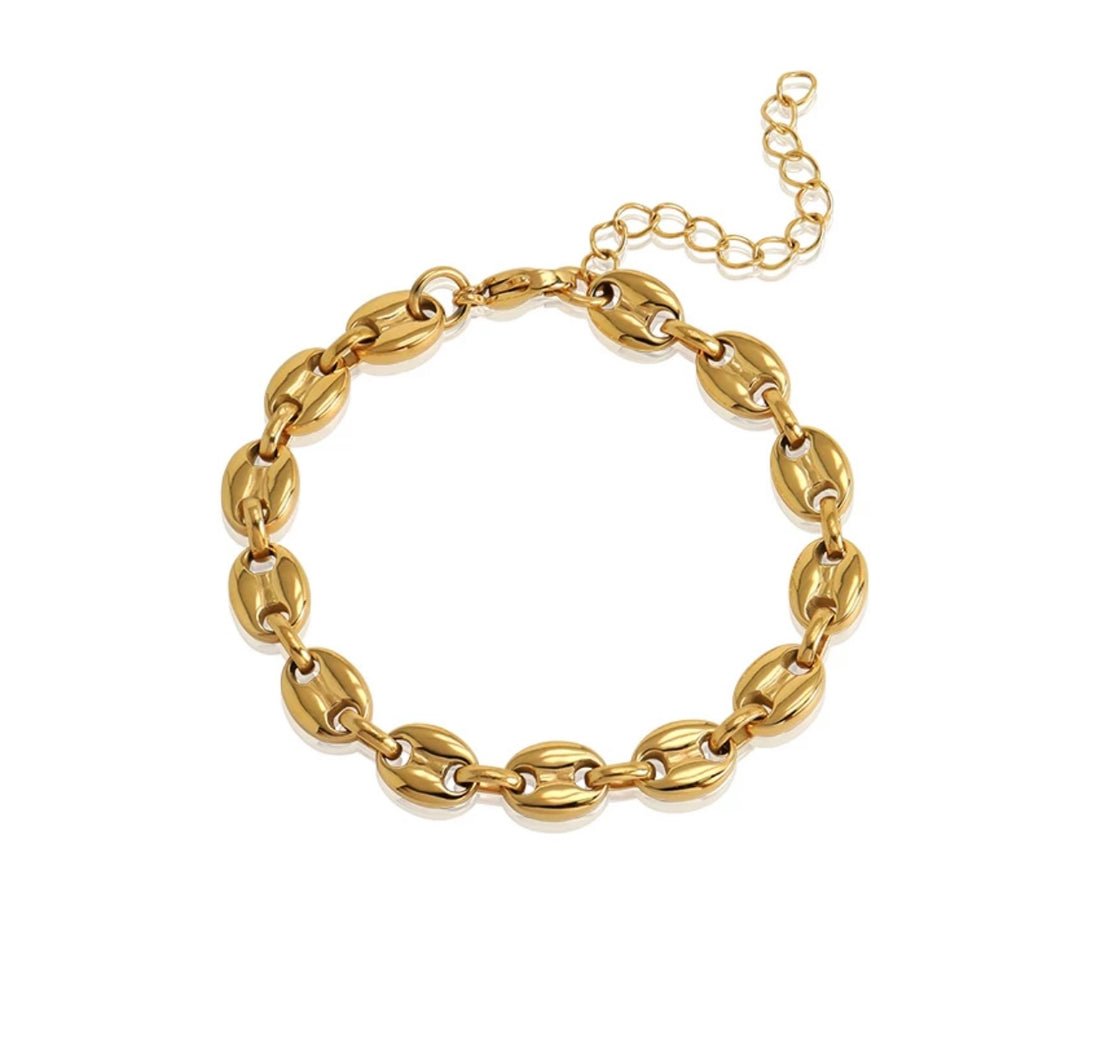 Chansutt Pearls The Coffee Bean Bracelet Gold - Fleur - De - Lis Boutique