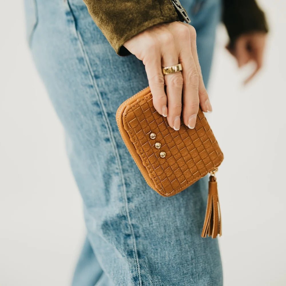 Pretty Simple Wynona Woven Wallet Brown - Fleur-De-Lis Boutique