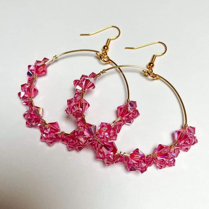 Thalassina Small Hoop Crystal Earring - Fleur - De - Lis Boutique